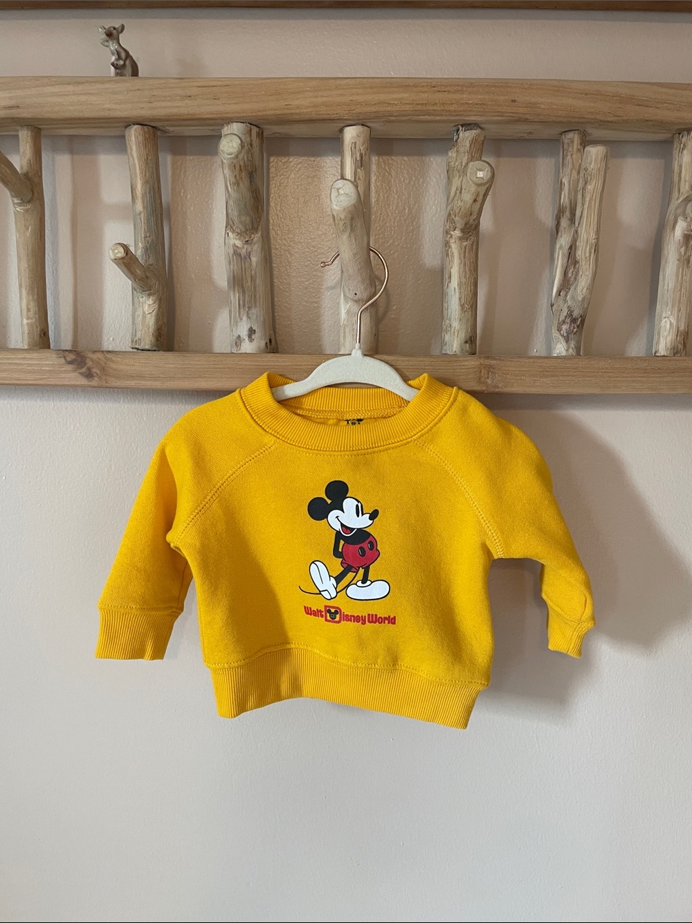Walt Disney World Yellow Mickey Mouse Kids Sweatshirt